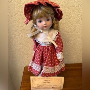 Brinn’s Collectible Porcelain Doll, Vintage 1986 Limited Edition. 14 inches